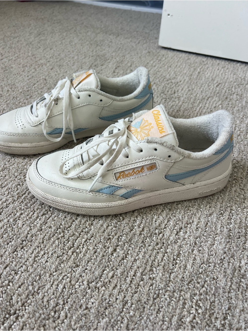 Reebok Women's Club C Revenge Chalk/Soft Blue Sneakers